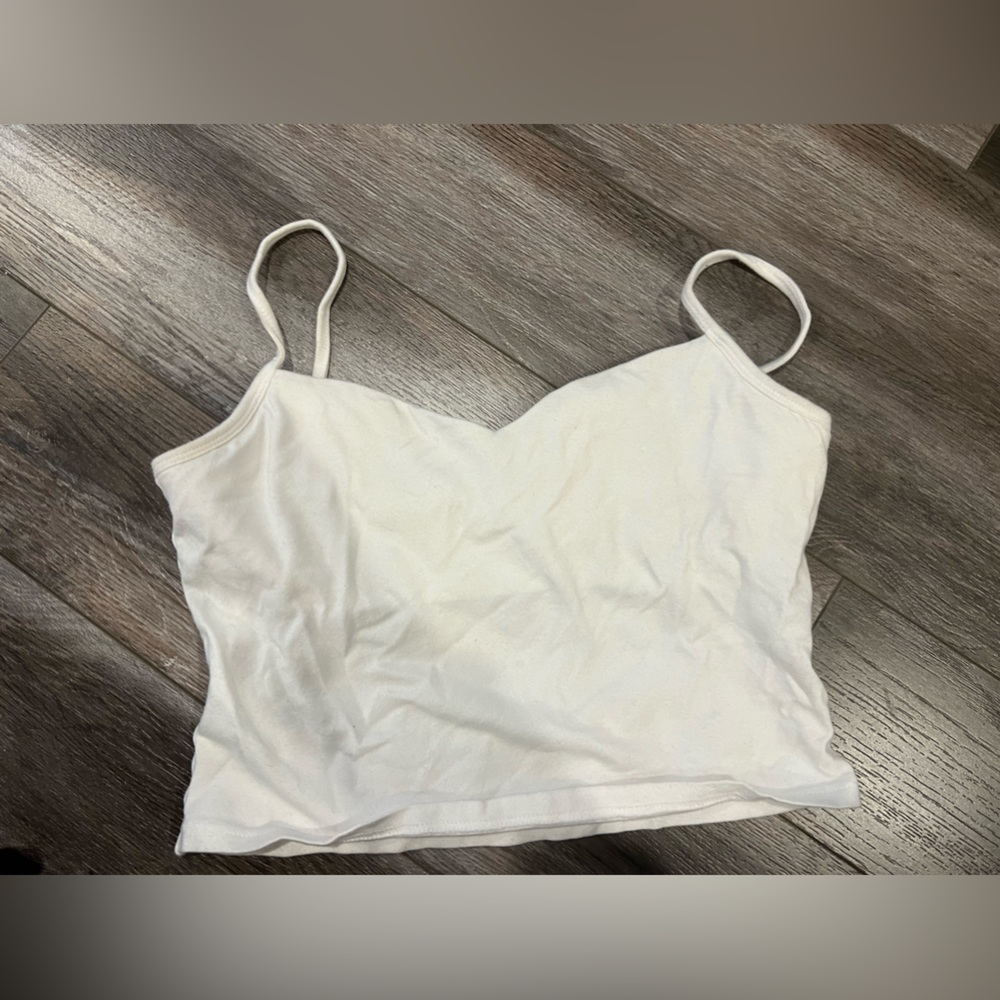 White Cropped Tank